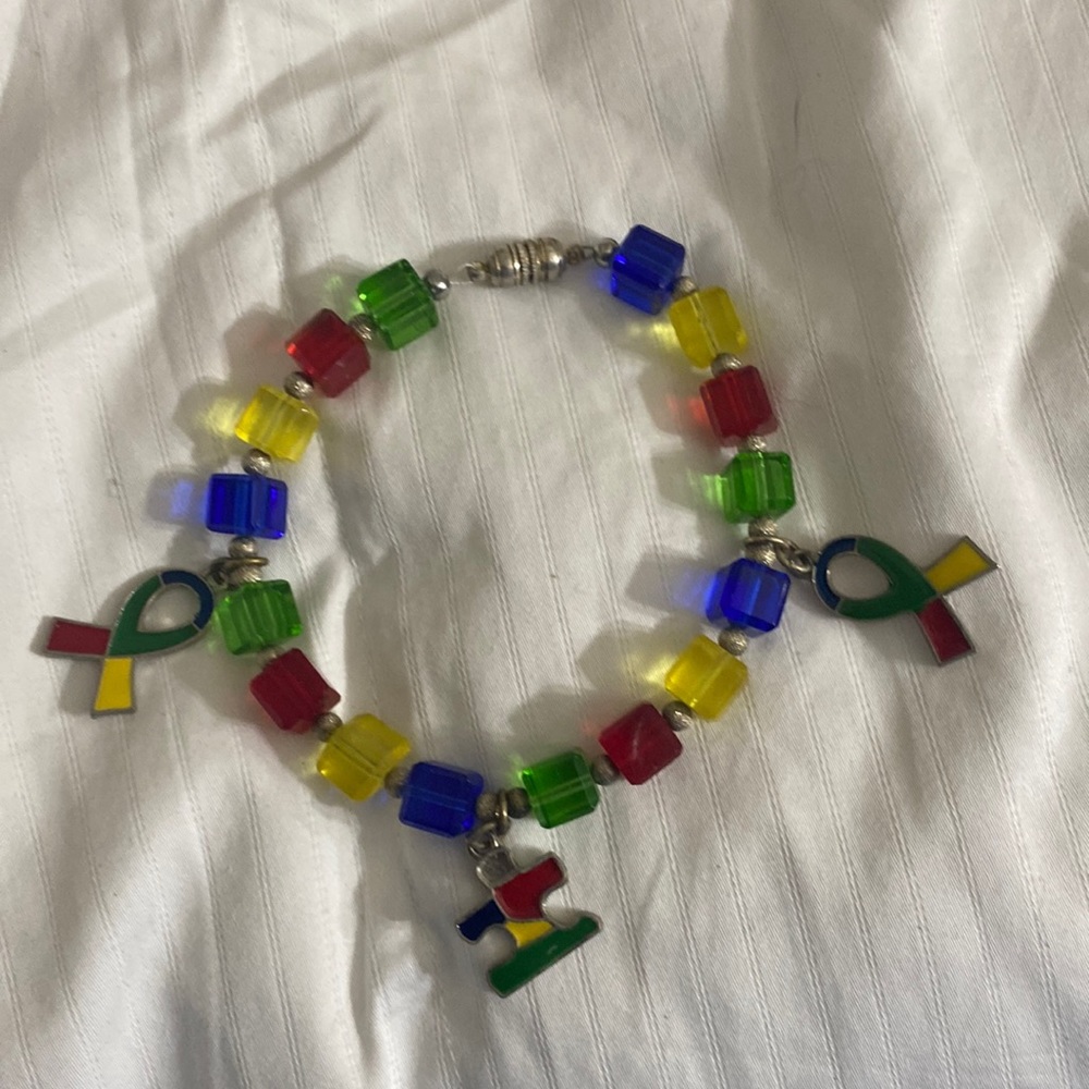 Very special, colorful bracelet for autism with a special Magnetic clasp.